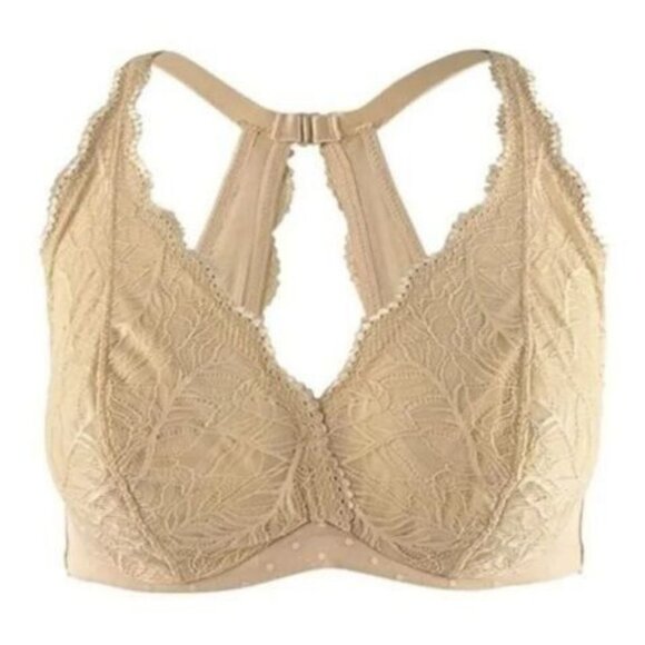 INC International Concepts Womens Bralette Bra U/W Beige Frappe Lace Size 2X NEW - Picture 2 of 10